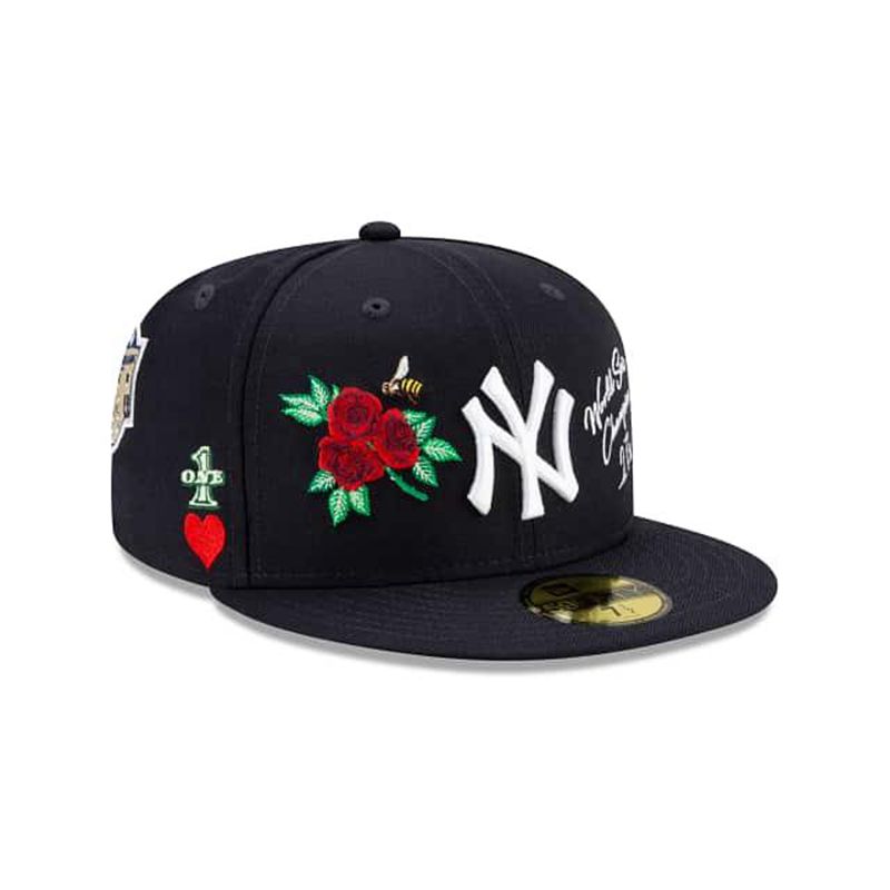 MLB New York Yankees Icon 59Fifty Fitted (DZU7779) - Blue New Era Caps